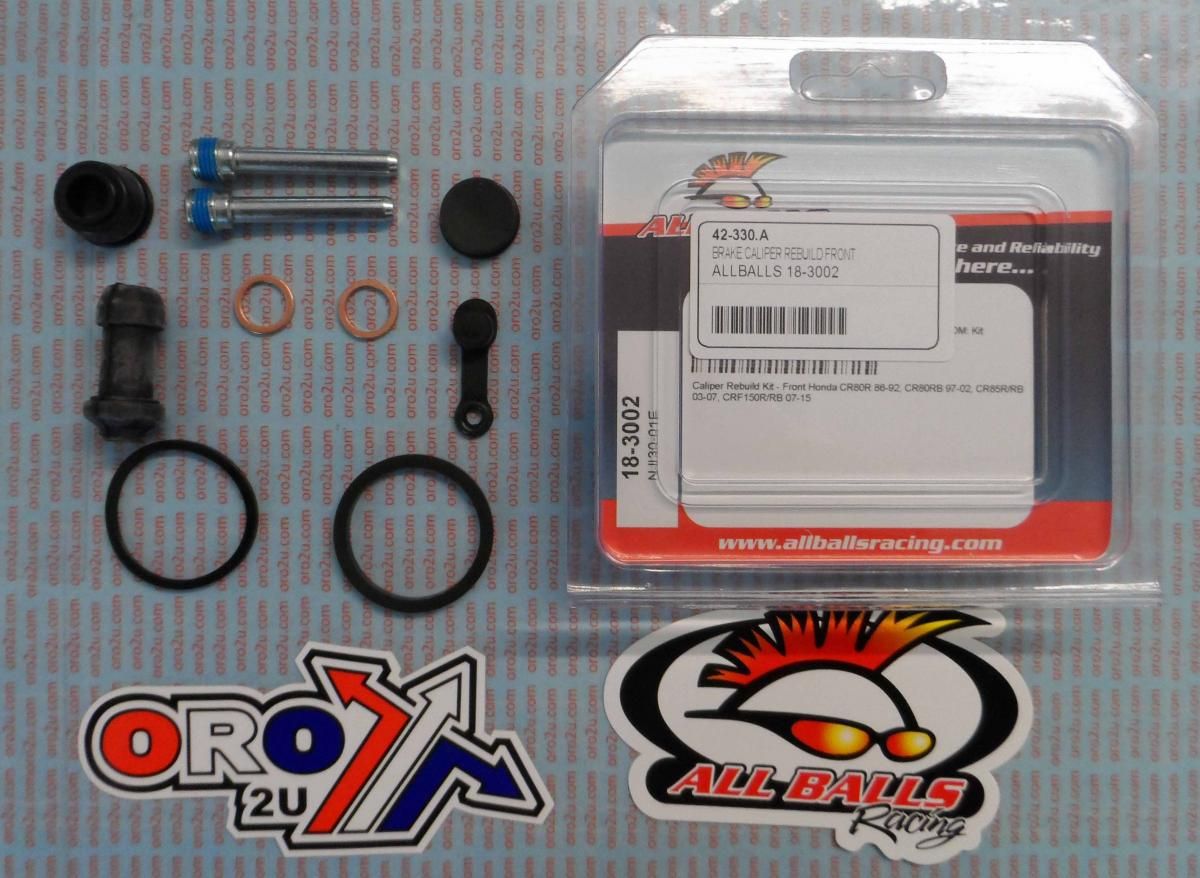 BRAKE CALIPER REBUILD KIT ALLBALLS, ALLBALLS 18-3002 HON CR80/85/150 86-22 FRONT - Image 2