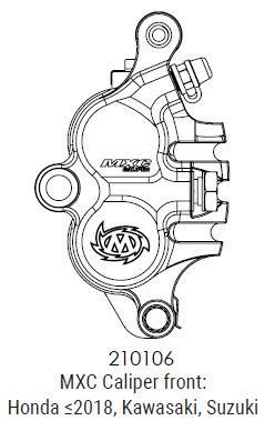HON/KAW/SUZ FRONT RACING CALIPER, MOTOMASTER 210106 MXC, HONDA, KAWASAKI, SUZUKI 45150-MEN-006