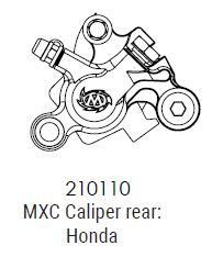 HONDA REAR RACING CALIPER, MOTOMASTER 210110 MXC