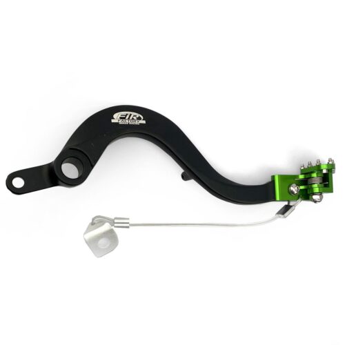 BRAKE PEDAL KAWASAKI KX 250 450, FIR,13236-0838, BLACK, GREEN FOLDING TIP