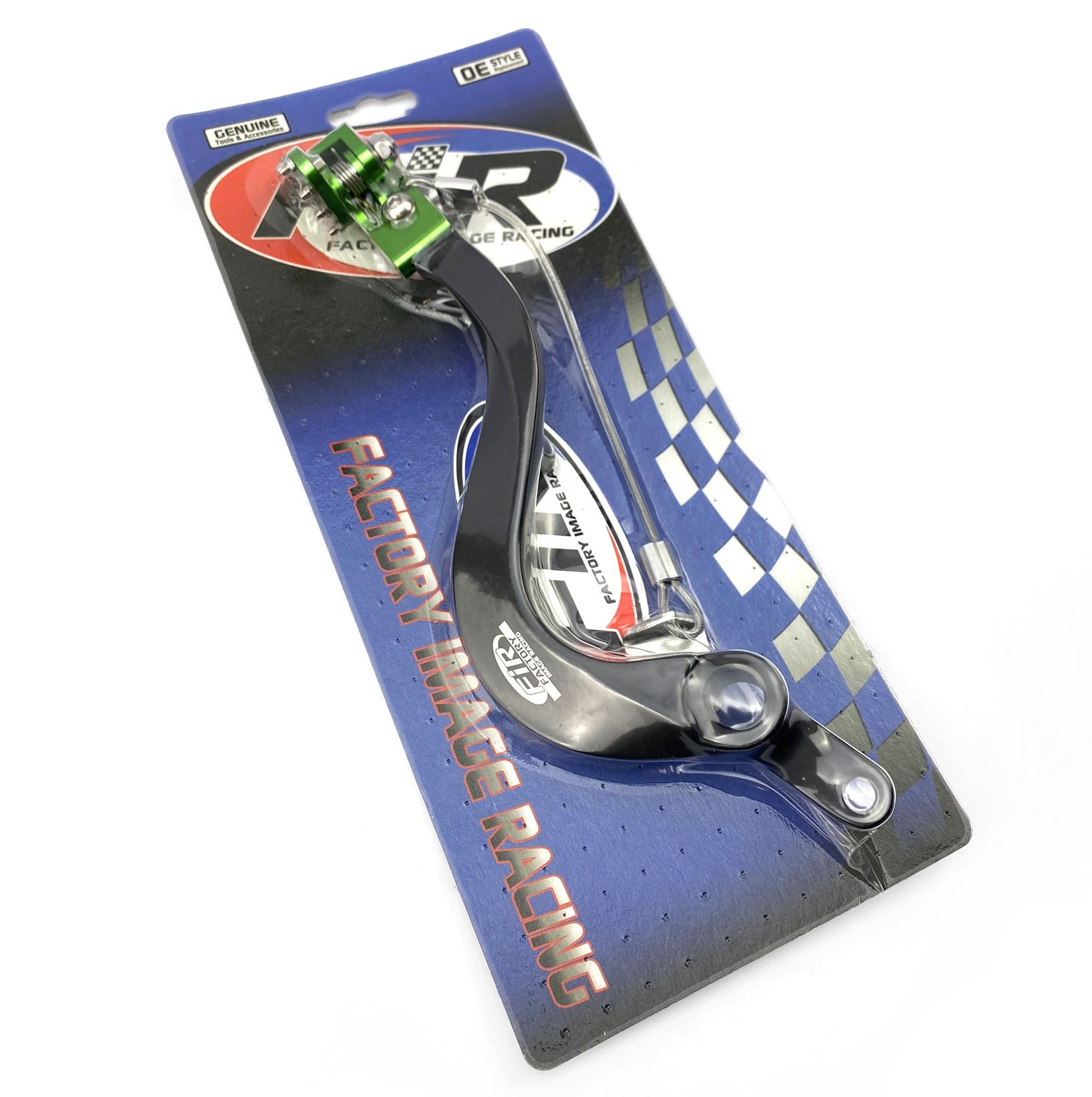 BRAKE PEDAL KAWASAKI KX 250 450, FIR,13236-0838, BLACK, GREEN FOLDING TIP - Image 3