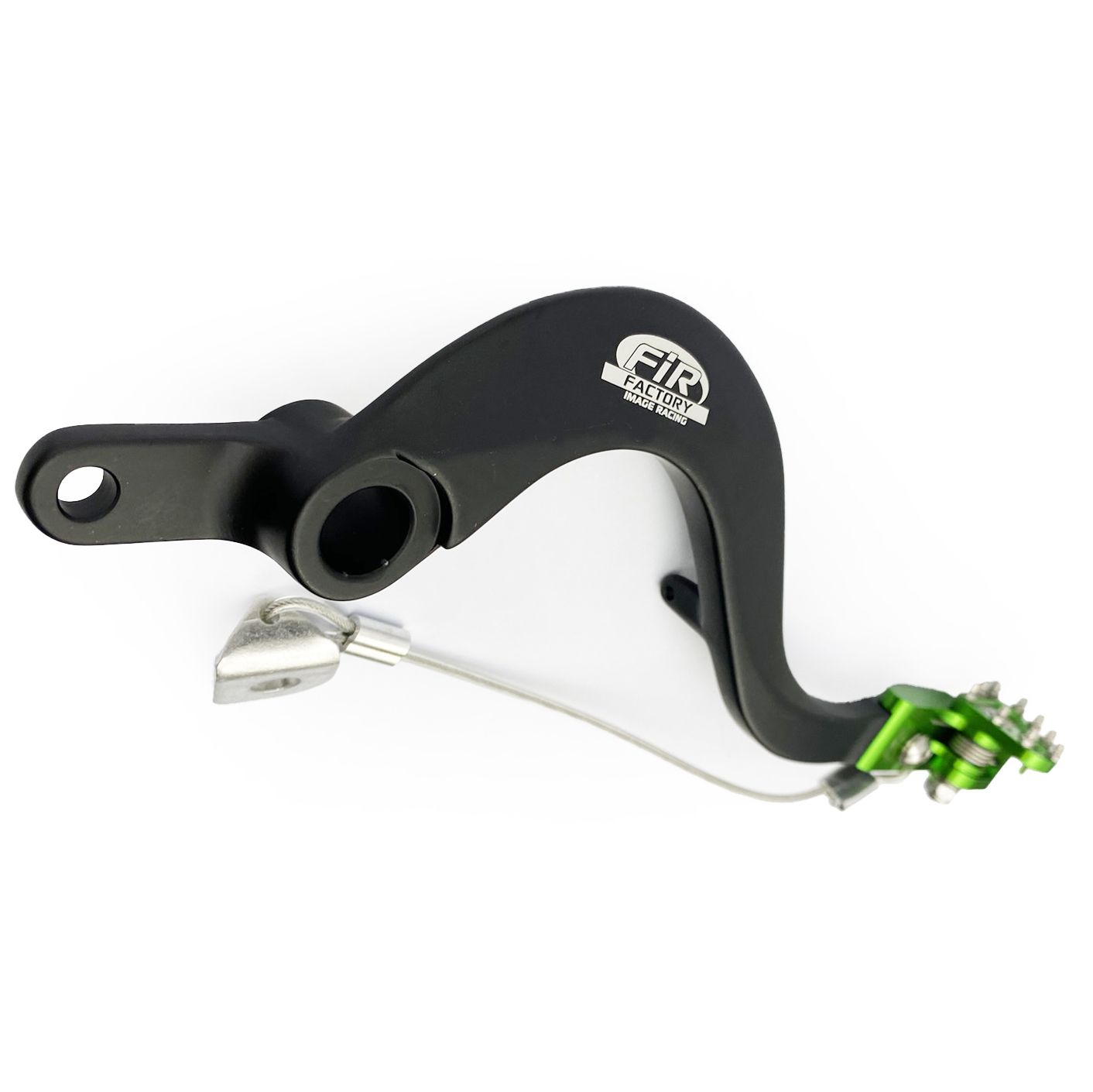BRAKE PEDAL KAWASAKI KX 250 450, FIR,13236-0838, BLACK, GREEN FOLDING TIP - Image 4