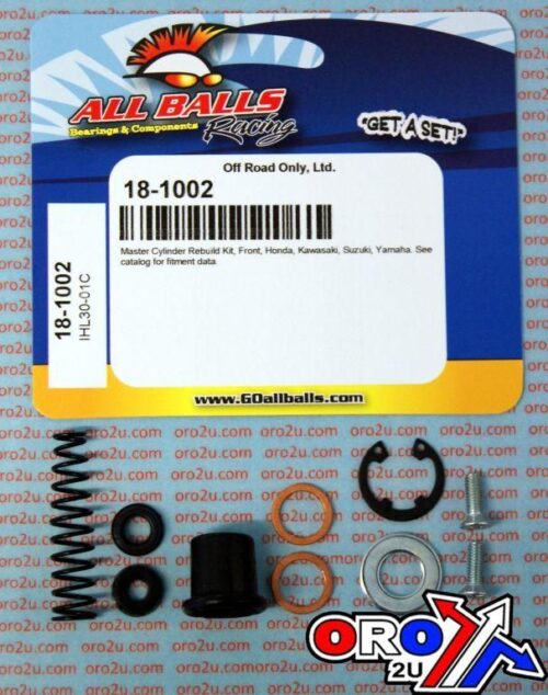 BRAKE MASTER CYL REBUILD KIT ALLBALLS, ALLBALLS 18-1002 BETA/GASGAS/HON/KAW/RIEJA/SUZ/YAM FRONT