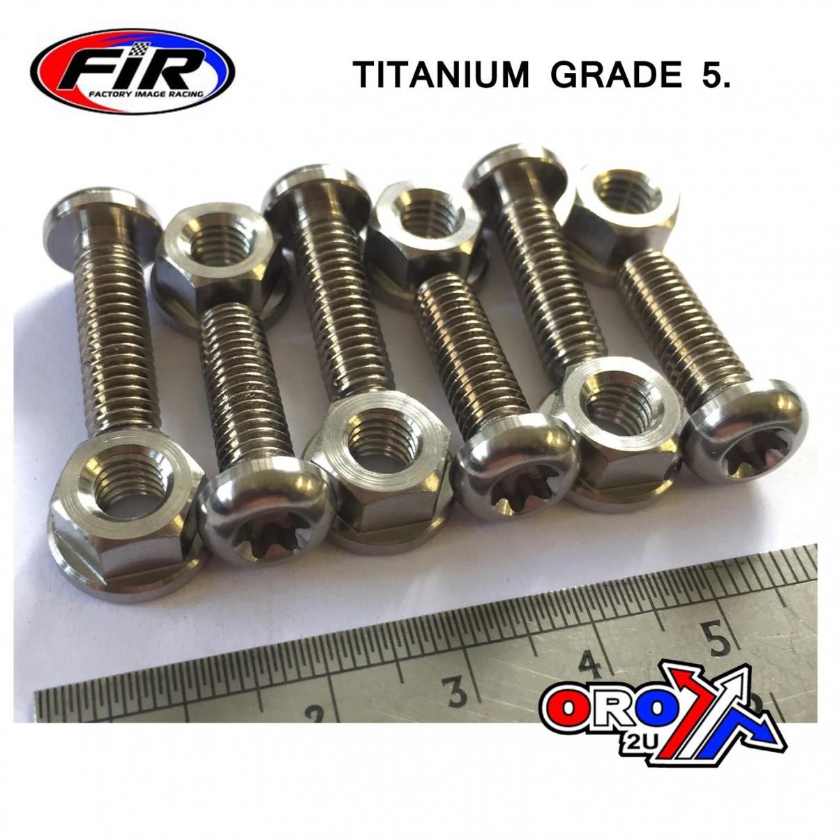 BOLT DISC M6x20mm + NUT TORX, TITANIUM GRADE 5 /PACK OF 6 - Image 2