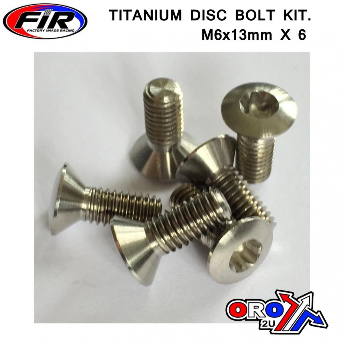 BOLT DISC TORX M6 x 13mm CSK, TITANIUM GRADE 5 /PACK OF 6 - Image 3