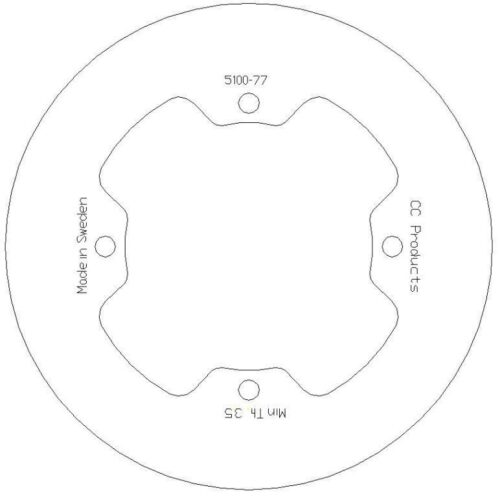 DISC BRAKE REAR HUSQ SOLID, CROSS-CENTER PRODUCT 5100-77