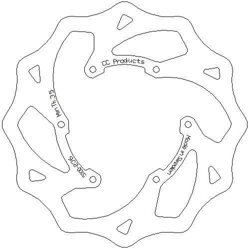 DISC BRAKE REAR BETA 2013-ON, CROSS-CENTER PRODUCT 5100-236