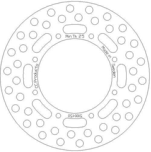 DISC BRAKE REAR KX125 250 86-8, CROSS-CENTER PRODUCT 5100-150