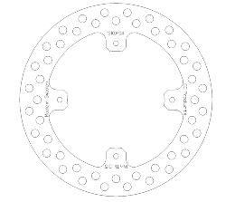 DISC BRAKE REAR CR CRF ROUND, CROSS-CENTER PRODUCT 5100-104