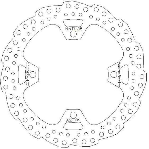 DISC BRAKE REAR KX KXF CC, CROSS-CENTER 5100-226