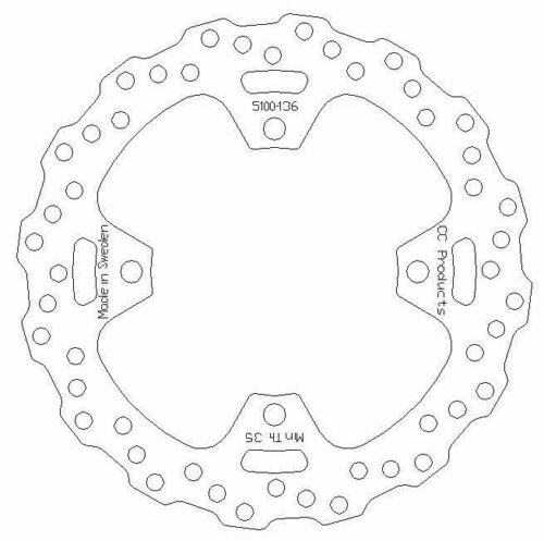 DISC BRAKE REAR KX KXF OEM, CROSS-CENTER PRODUCT 5100-136