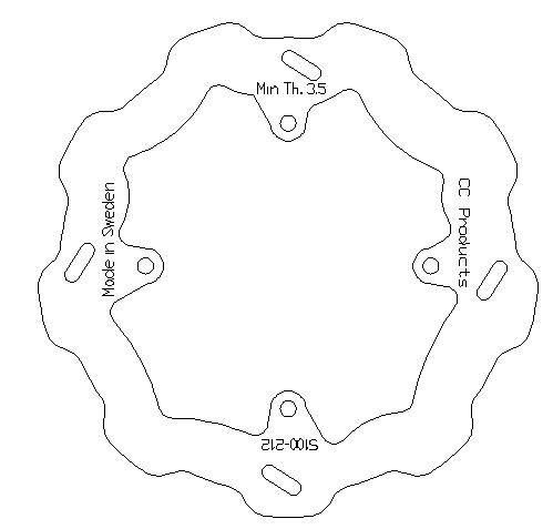 DISC BRAKE REAR TM85 05-ON CC, CROSS-CENTER PRODUCT 5100-212 - Image 2