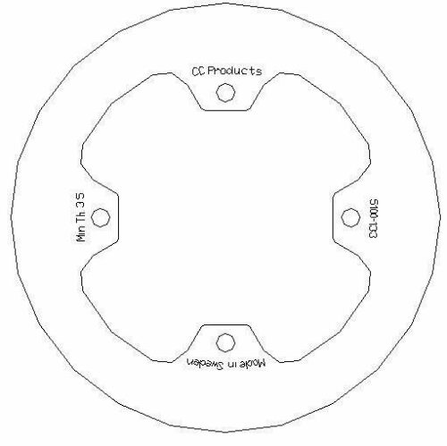 DISC BRAKE REAR RMZ25 45 SOLID, CROSS-CENTER PRODUCT 5100-133