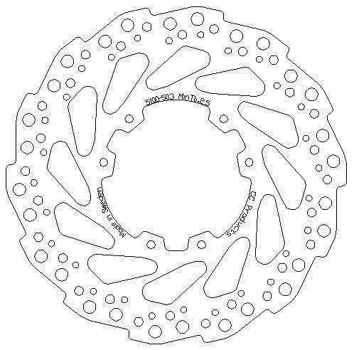 270 DISC FRONT 95-13 CR CRF, CrossCenter 5100-503 OVERSIZE