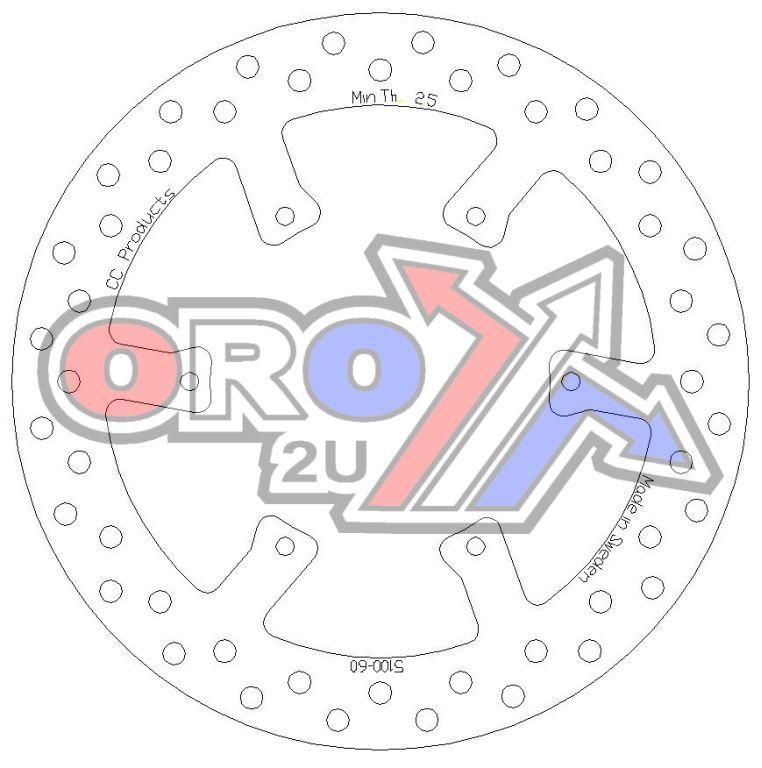 DISC BRAKE FRONT HUSQVARNA, CROSS-CENTER PRODUCT 5100-060, HUSABERG, GAS GAS PAMPERA - Image 2