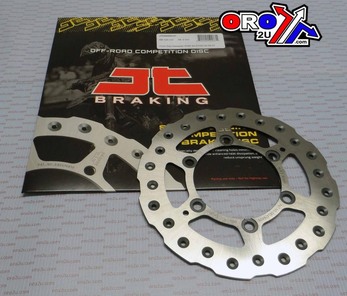 DISC BRAKE FRONT KX80 KX100 JT, JTD2005SC01 KAWASAKI, SELF-CLEANING HOLES - Image 3