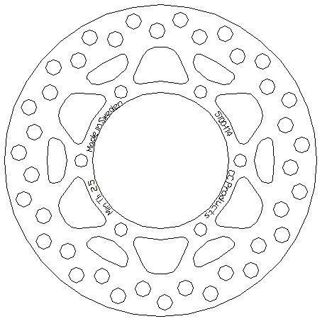 DISC BRAKE FRONT KX80/85 OEM, CROSS-CENTER PRODUCT 5100-114