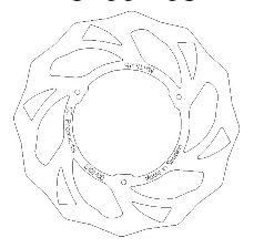 DISC BRAKE FRONT KTM 65 ROUND, CROSS-CENTER PRODUCT 5100-108