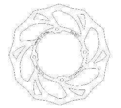 DISC BRAKE FRONT KTM85 ROUND, CROSS-CENTER PRODUCT 5100-118
