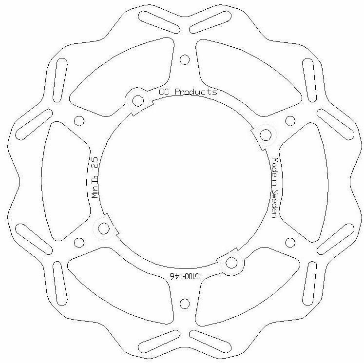 DISC BRAKE FRONT BETA 250 450, CROSS-CENTER PRODUCT 5100-146 - Image 2