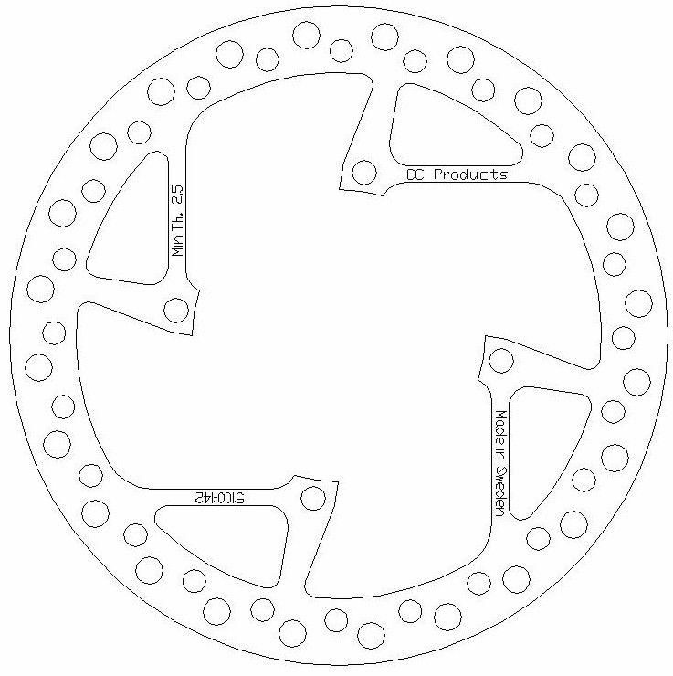 DISC BRAKE FRONT SHERCO 04-12, CROSS-CENTER PRODUCT 5100-142