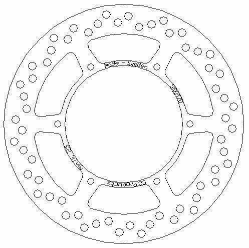 DISC BRAKE FRONT RM125-500, CROSS-CENTER PRODUCT 5100-178