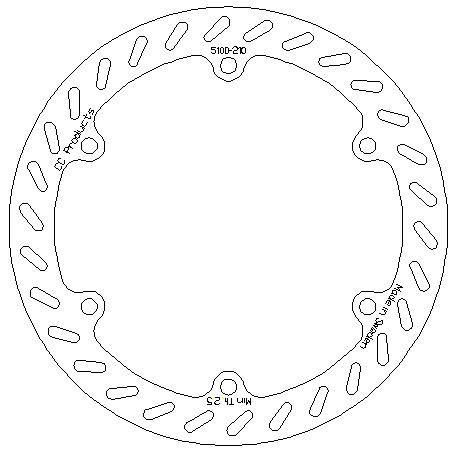 DISC BRAKE FRONT TM85 05-ON CC, CROSS-CENTER PRODUCT 5100-210