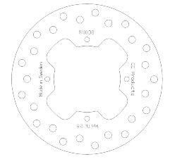 DISC BRAKE REAR YZ80/85 CC, CROSS-CENTER PRODUCTS 5100-38