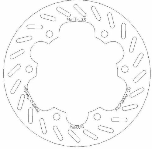 DISC BRAKE REAR CR 85-88 OEM, CROSS-CENTER PRODUCT 5100-154