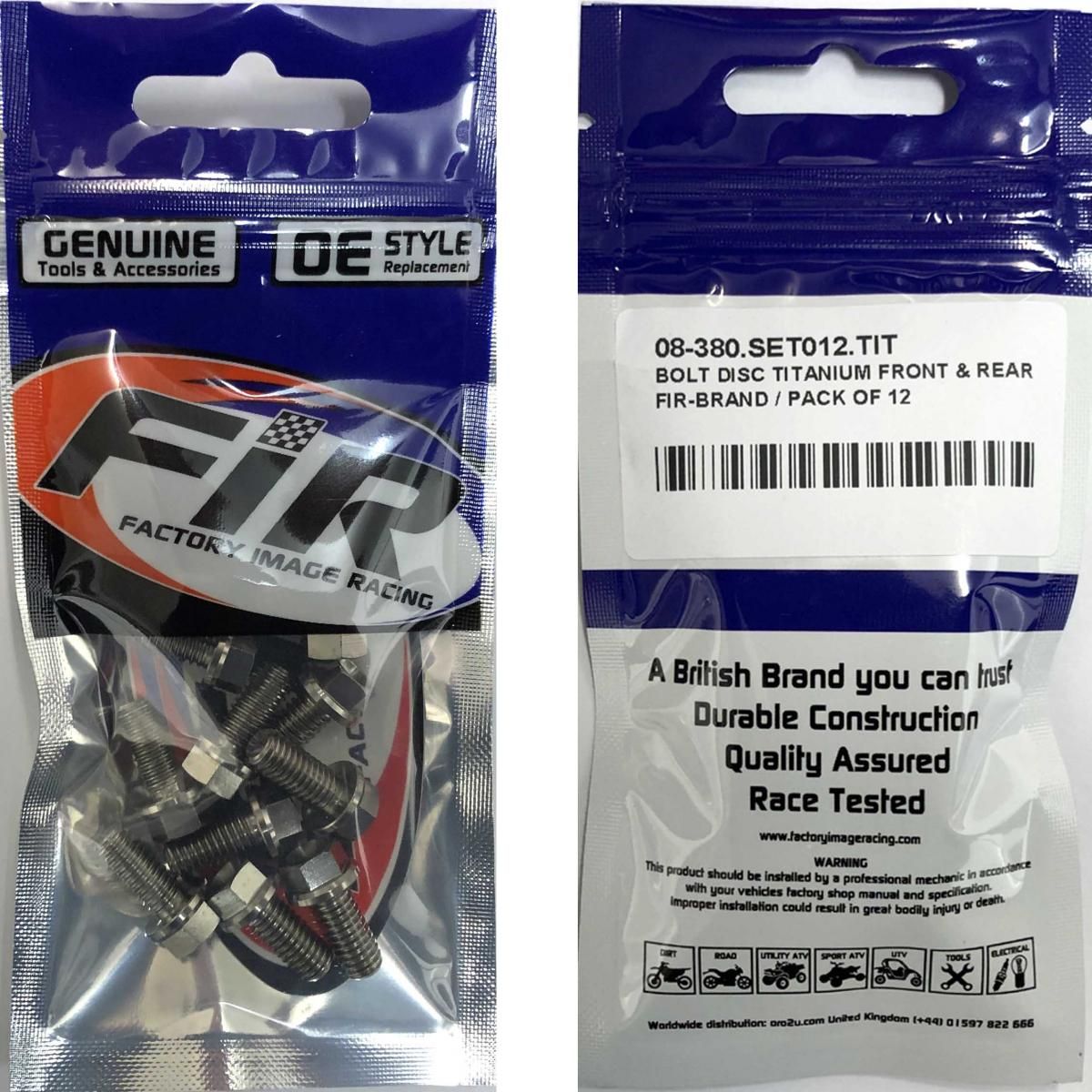 BOLT DISC TITANIUM FRONT & REAR, / PACK OF 12, KTM OEM REF:59009062013 2001>2020 - Image 3