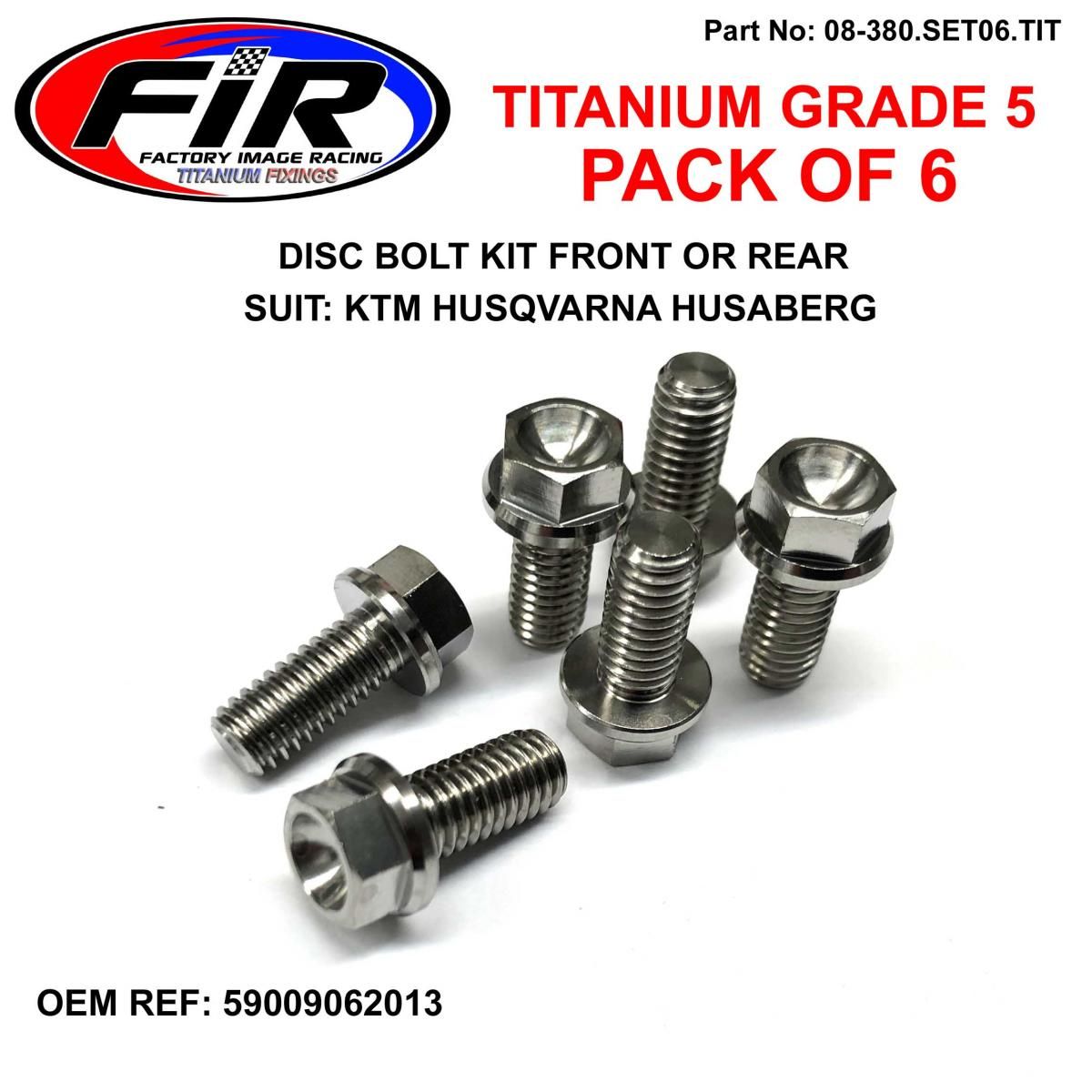 BOLT DISC TITANIUM FRONT OR REAR, KTM / / PACK OF 6, KTM OEM REF:59009062013 2001>2020 - Image 3