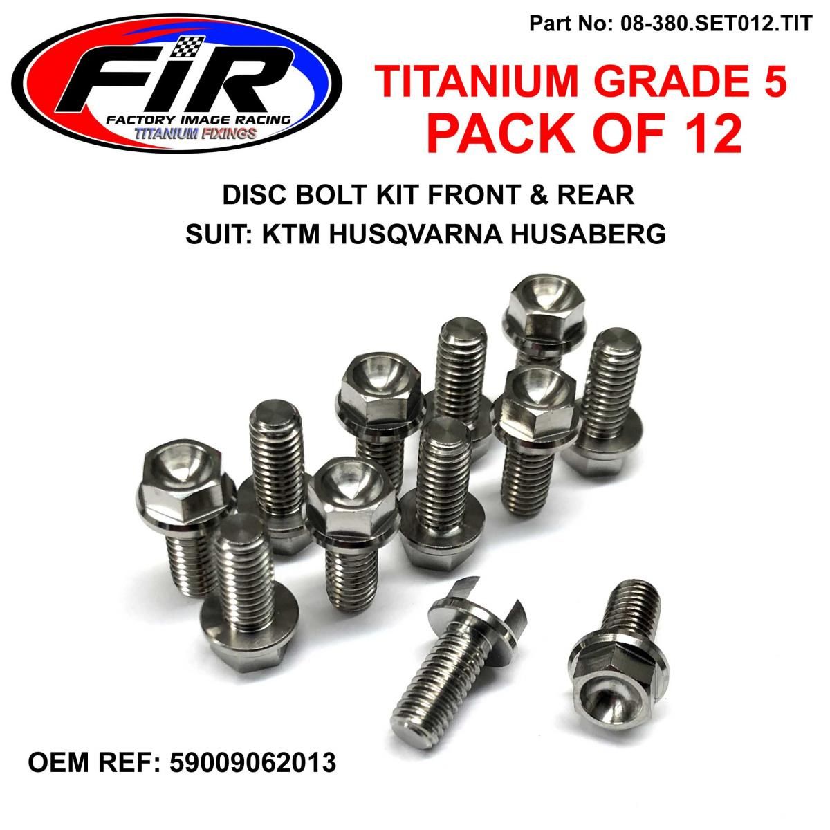 BOLT DISC TITANIUM FRONT & REAR, / PACK OF 12, KTM OEM REF:59009062013 2001>2020 - Image 4
