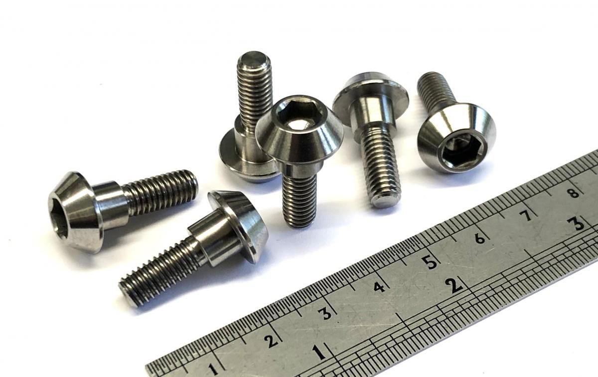 GR5 YAMAHA BOLT DISC M6 / With BOSS, TITANIUM / PACK 6 90109-064G6-00, 90109-06254-00 - Image 2