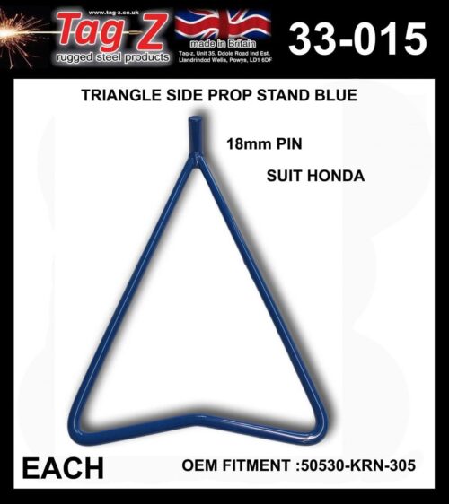 TRIANGLE SIDE PROP STAND BLUE, HONDA 50530-KRN-305 2002>2019