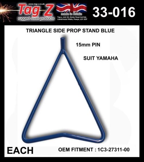 TRIANGLE SIDE PROP STAND BLUE, YAMAHA 1C3-27311-00-00 1C3-27311-00