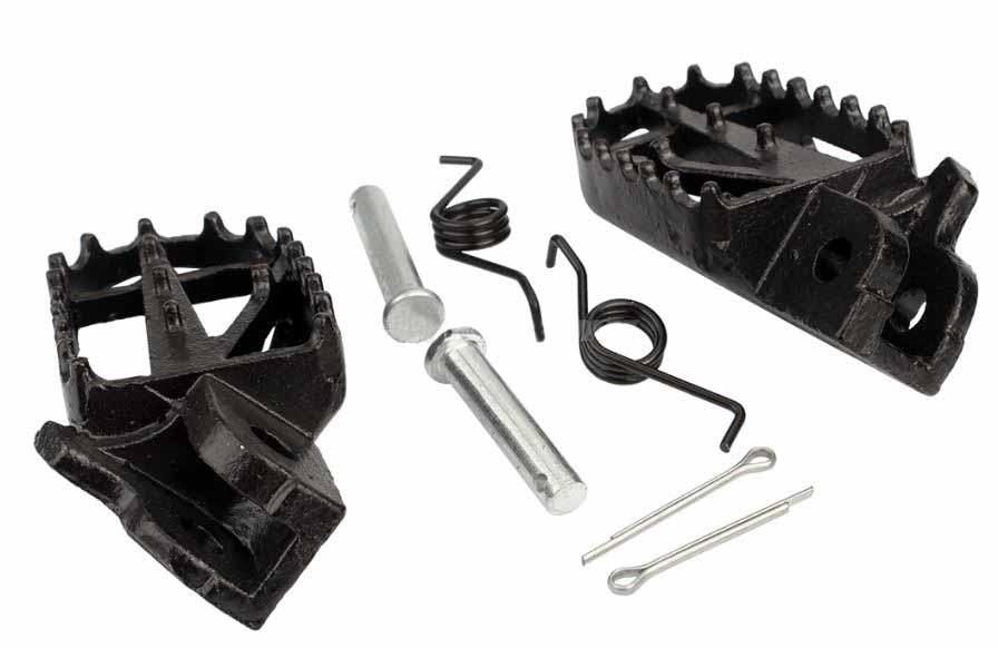 FOOT PEGS STEEL BLACK YZ, YAMAHA 87-96 YZ125 YZ250, WR - Image 2
