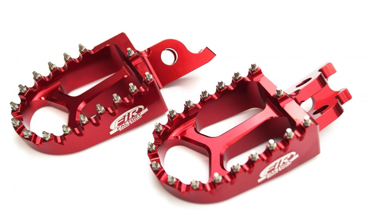 FOOT PEGS RED HONDA CR CRF, FIR ASF-01, CNC ALLOY - Image 2