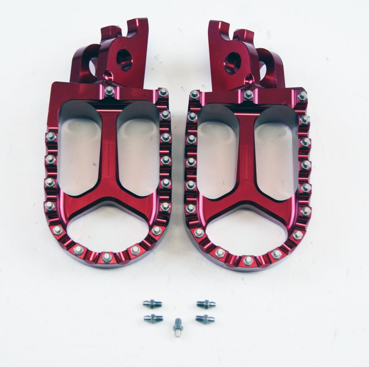 FOOT PEGS RED HONDA CR CRF, FIR ASF-01, CNC ALLOY - Image 3