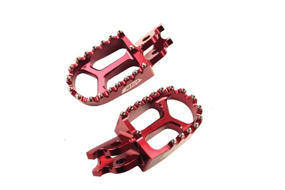 FOOT PEGS RED HONDA CR CRF, FIR ASF-01, CNC ALLOY - Image 5