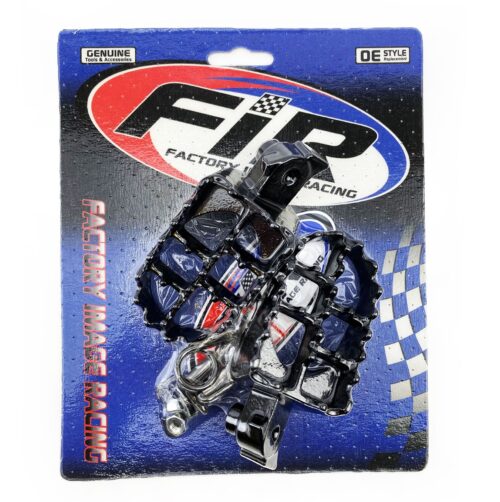 FOOT PEG SET KLR650 BLACK SS, PSYCHIC MC-04040 STAINLESS 34028-0015, 34028-0014, 92145-0198, 92145-0199