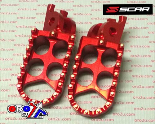 FOOT PEGS SCAR RED CRF/CR, 48 ALUMINIUM BILLET S3215R