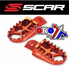 FOOT PEGS SCAR ORANGE KTM, 57 ALUMINIUM BILLET S5510OR