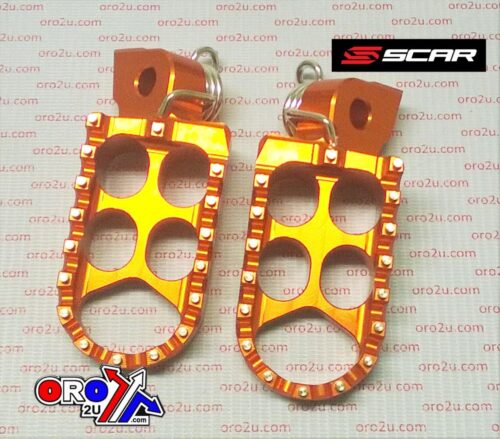 FOOT PEGS SCAR ORANGE YAM, 48 ALUMINIUM BILLET S5211OR