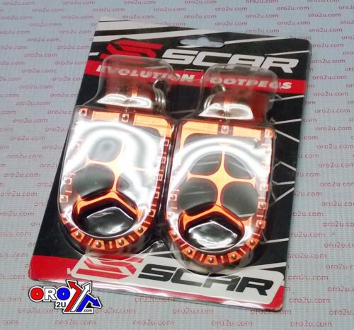 FOOT PEGS SCAR ORANGE KTM, 57 ALUMINIUM BILLET S5511OR