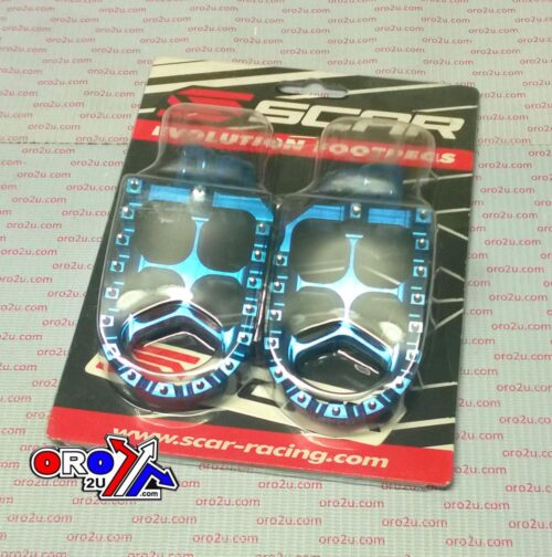 FOOT PEGS SCAR BLUE KX65/85, 57 ALUMINIUM BILLET S3512B