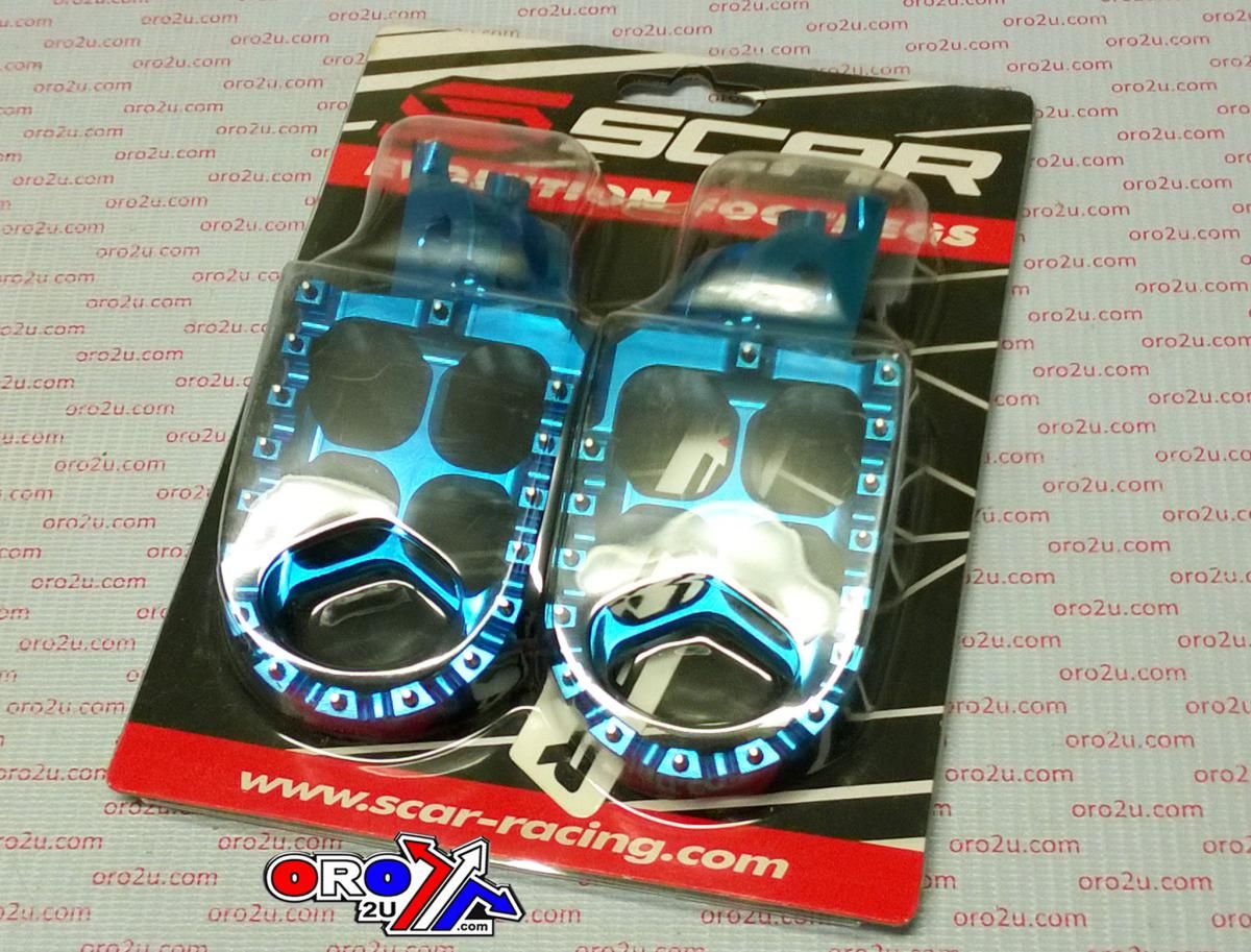 FOOT PEGS SCAR BLUE CRF/KXF, 57 ALUMINIUM BILLET S3515B