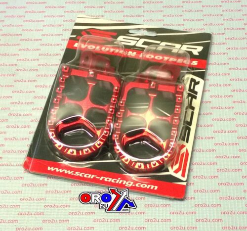 FOOT PEGS SCAR RED RM85, 57 ALUMINIUM BILLET S4510R