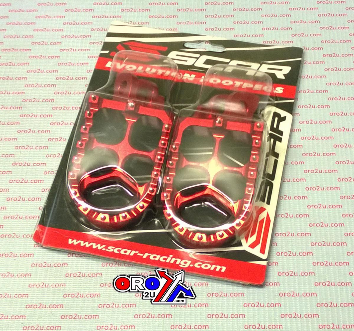 FOOT PEGS SCAR RED RM85, 57 ALUMINIUM BILLET S4510R