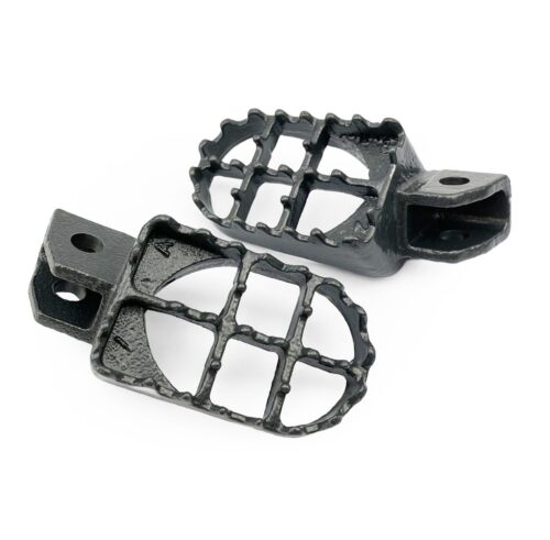 FOOT PEGS STEEL GREY YZ, YAMAHA 99-20 YZ125 YZ250, WR 17D-27411-00-00, 17D-27421-00-00