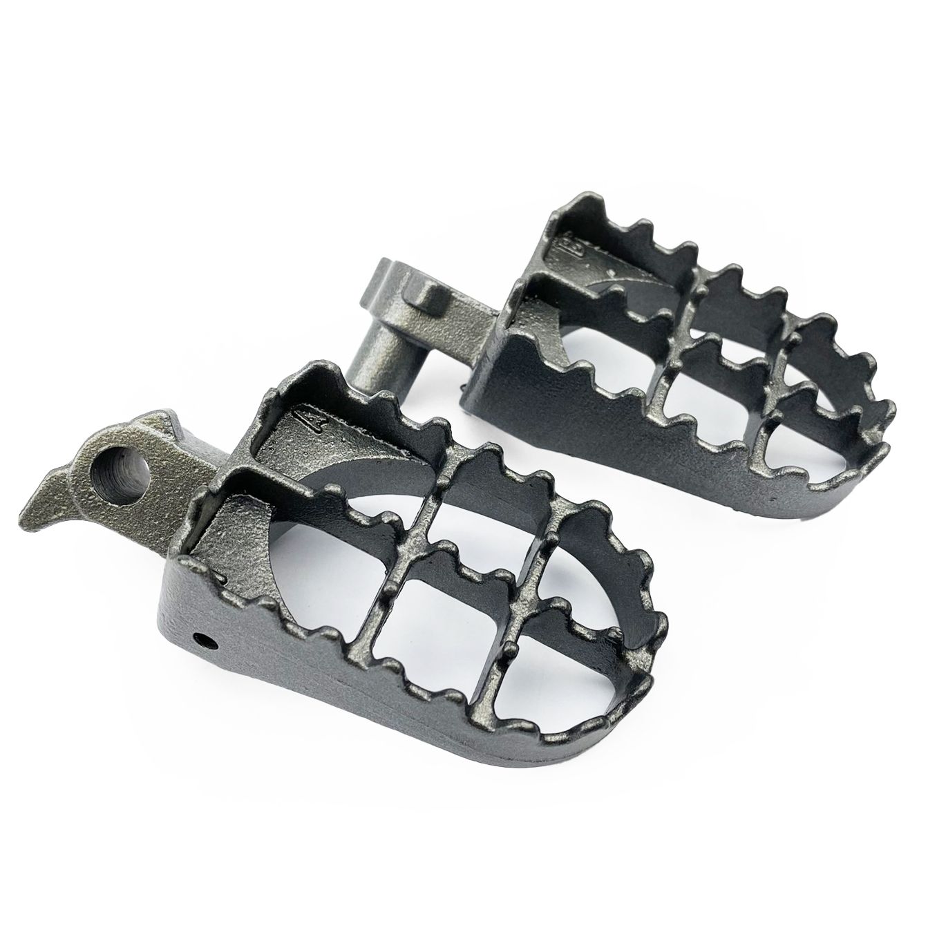 FOOT PEGS STEEL GREY YZ, YAMAHA 87-96 YZ125 YZ250, WR 3SP-27411-00-00, 3LD-27411-10-00, 3SP-27411-00-00, 3LD-27411-10-00